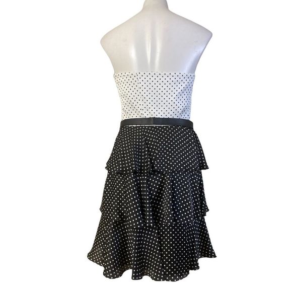 White House Black Market strapless polka dot dress - Picture 4 of 5